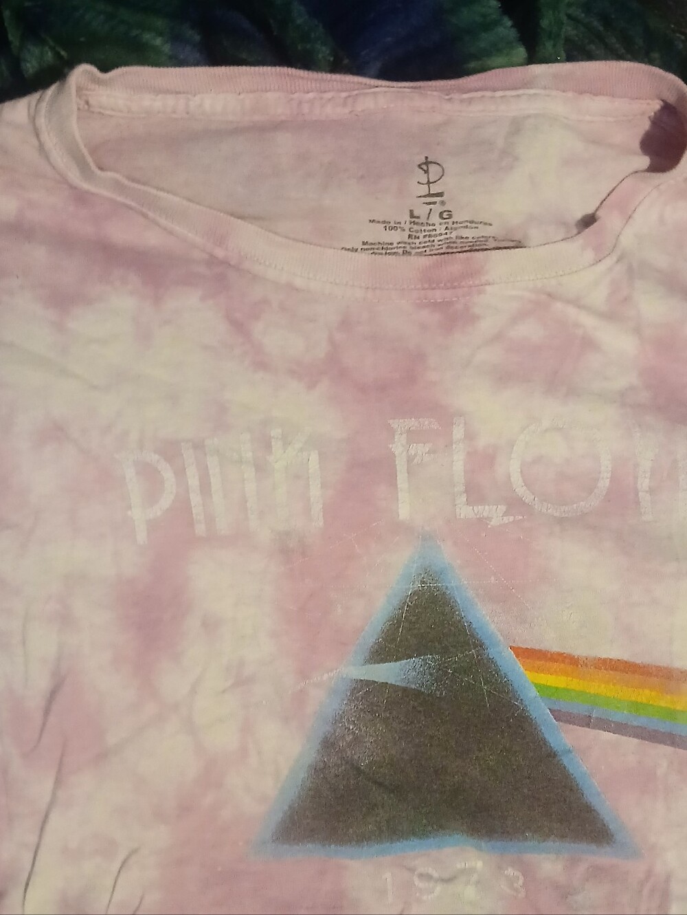 Pink Floyd Pastel Pink Tie-Dye Prism T-Shirt